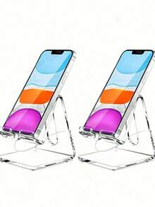 Set Of Acrylic Phone Holder, Transparent Phone Holder, Suitable For Desktop Phone Base, Transparent Phone Holder Compatible With Major Brands Of Phones