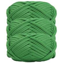 1/3pcs(100g/300g) Premium Polyester Crochet & Knitting Yarn, 30m/100g/Pc Length - Ideal For DIY Projects, T-Shirts, Slippers & Baskets,Fabric Strip Handmade Weaving Diy Bag, Toy, Shoe, Carpet, Organizing Basket Thread