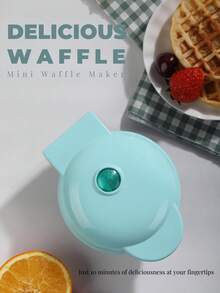 SCISHARE 1pc Mini Waffle Maker, 10cm Waffle Mold, Water-Based Non-Stick Coating, Easy To Clean, 350W Fast Heating, Compact Design For Drawer Storage, EU Plug, 70cm Power Cord - Ideal For Children And Families To Make Breakfast On Trips And In Small Kitchens - View 3