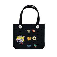 CSjihua Women's Beach Bag, EVA Beach Rubber Tote - Durable, Lightweight, Fade-Resistant, Suitable For The Beach, Pool, Boat, Shopping, Sports, Easy To Clean, Sturdy And Durable, Beach Accessory | Colorful Beach Bag | Lightweight Bag - 彩色 - 查看 28