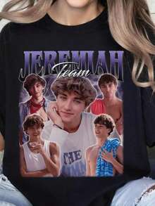 Team Jeremiah Shirt, The Summer I Turned Pretty Merch, Jeremiah Fisher Shirt, Summer Romance Shirt, YA Romance Books Shirt Funny T Shirts  Vintage Shirts Graphic Tees T Shirt Men Halloween Fgift,Printed & Shipped In USA - 黑色 - 查看 1