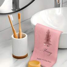 1 pièce/2 pièces/100 pièces Serviettes de cuisine et lavettes imprimées avec motif d'arbre de Noël, convient pour la décoration intérieure des restaurants, cuisines, salles de bain, décoration de fête, cadeaux de Noël