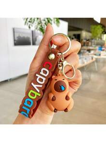 1pc/Set Cute Capybara Keychain, Kawaii Hamster Pendant, Backpack Keychain, Small Gift For Boys, Girls, Birthday, Holiday, Back To School