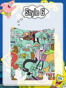 SPONGEBOB Spongebob SquarePants Coral Fleece Blanket, Bring The Warmth Of Bikini Bottom Home! It Is Suitable For Warm Companionship While Watching TV On The Sofa, A Considerate Little Blanket For Office Midday Rest, A Cartoon Decoration In Children's Rooms, A Photo-Taking Tool For Camping And Picnics, And Has Multiple Uses. It Can Be Used As A Nap Blanket, Sofa Blanket, Air-Conditioned Quilt Or Picnic Mat.