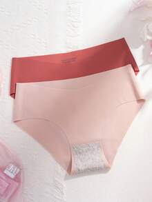 5pcs/Pack Women's Nylon V-Waist Seamless Comfortable Breathable Lift Adhesive Thong Panties - Multicolor - View 7