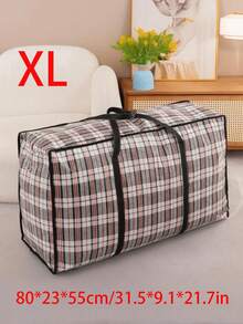 1pc Extra Large Capacity Travel Moving Storage Bag, Thick Luggage Packing Clothes Bedding Storage Bag, Household & Dorm Use Tote Travel Essentials For Holiday Vacation Duffle Bag Luggage Suitcase Travel Bag For Women