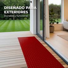 VINILMAX Piso Antiderrapante Resistente de 160 cm de Ancho x 200 cm de Largo | Antideslizante, Textura Rugosa, Soporte Non Woven, Fácil de Instalar | Ideal para Pasillos, Escaleras, Bodegas, Coches, Gimnasios, Talleres - Rojo - Ver 3