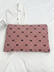 Túi đựng máy tính xách tay/máy tính bảng họa tiết ngôi sao sang trọng tối giản màu trơn, nhiều kích cỡ - Hồng - Xem 4