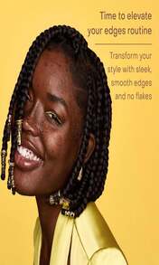 SheaMoisture Edge Control Strong Hold Gel+Flaxseed Jamaican Black Castor Oil Keeps Edges In Place,No Flakes,Infused With Hydrolyzed Corn Starch,Glycerin,Indulgent Scent ParabenFree AntiFrizz Gel 35oz - ColorA - 查看 5