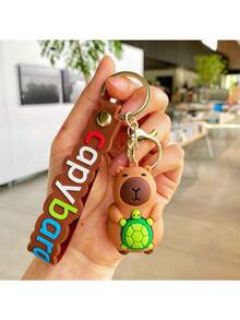 1pc/Set Cute Capybara Keychain, Kawaii Hamster Pendant, Backpack Keychain, Small Gift For Boys, Girls, Birthday, Holiday, Back To School