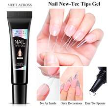 MEET ACROSS 1/2/3pcs Solid Nail Glue Nail Tips Gel For Press On Nails, 3 In 1 Nail Gel For Fake Nails, Super Strong Acrylic Nail Gel For Manicure Extension, False Nails Adhesive Glue Long Lasting