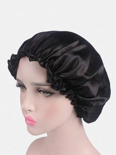 قبعتان من الساتان مزينتان بزهور للنوم/المكياج/الشعر، مناسبة للاستخدام اليومي