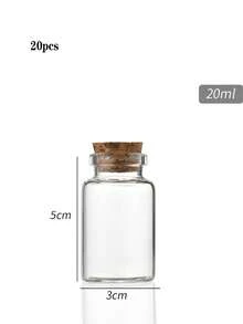 1/5/10/20 nút bần đường kính 30 mm, lọ thủy tinh chứa nhiều boron-silica, lọ thủy tinh trôi, ngôi sao may mắn, kẹo, thuốc, trà hoa, lọ thủy tinh đựng đồ - Nhiều màu - Xem 15