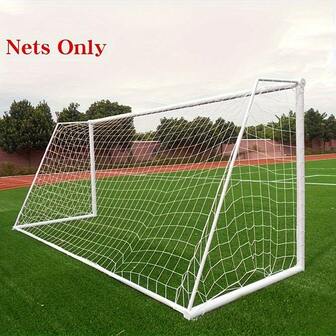 1pc Full Size Football Net Made Of PE Material, Waterproof And UV Resistant, Easy To Install, Suitable For Football Field Training And Net Replacement