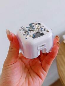 3pcs/Set Data Cable Charger Protector Case, UC Floral Pattern, Suitable For 20W UK Apple Fast Charger Nan Charger Case Phone Accessories