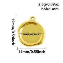 2 pezzi di ciondoli in acciaio inossidabile con forme assortite, inclusi rettangolo, ovale, goccia d'acqua, cuore, quadrato, per fai da te con resina, gocce d'olio, pietre, charms geometrici di alta qualità per la realizzazione di gioielli e decorazioni casual quotidiane