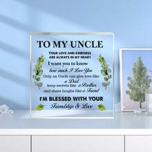 2D Acrylic Decorative Ornament Gift For Uncle - Express Your Love And Gratitude, Unique Home And Office Decor For Birthday, Housewarming From Niece/Nephew/Sibling - Ornaments - View 6