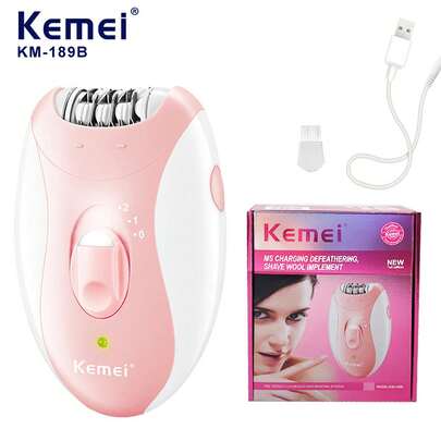 Kemei 凱美瑞品牌KM-189B女士脫毛器，電動脫毛器，適用於女性腋下去毛，USB可充電無線電動修剪器，腋下，腿部，私密部位去毛機