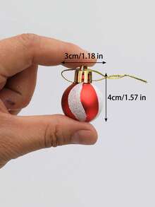 24 Stücke 3cm bemalte glitzernde Plastik Weihnachtskugeln, Weihnachtsdekoration, Weihnachtsbaumschmuck, Mini bemalte Weihnachtskugeln 24 Stücke, Weihnachtsgeschenke, Heimdekoration, Kranz DIY Hängeaccessoires Weihnachtsdekoration Zuhause Weihnachtsgeschenke Weihnachtsdekoration - Verschiedenfarbig - Übersicht 6