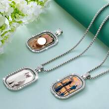 30PCS Sublimation Rhinestone Trays Pendant Set, Including 6 Double Sided Blank Rhinestone Bezel Trays, 6 Thick Chains With 12 Sublimation Discs And 6 Storage Bags, Jewelry Making Kit, DIY Crafts, Ideal For Birthday Gifts, Party, Anniversary, Holiday Gifts (Silvery) - 30件 - 查看 7
