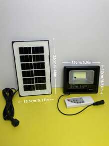 1pc ABS Material Wireless Outdoor Waterproof Photosensitive Remote Control Timed LED Solar Floodlight, Suitable For Garden, Home, Courtyard, Plaza, Road, Park, Outdoor Construction, Emergency Repair Lighting (Small Size With 18650-800mAh Battery, Medium Size With 18650-1200mAh Battery, Large Size With Dual 18650-1200mAh Batteries) - Multicolor - View 10