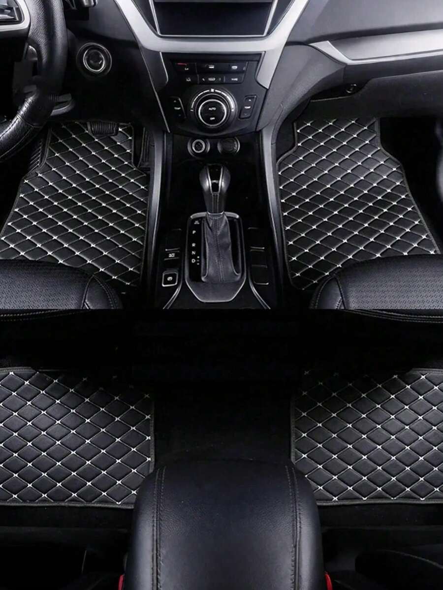 Easypie Selection 2 件/4 件通用防水汽车脚垫套装，适用于前后座，汽车地毯配件内饰 - 四件套 - 查看 1