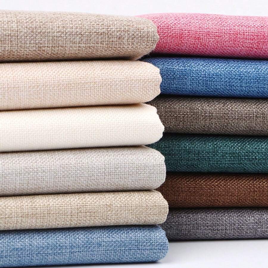 Linen Thickened Solid Color Fabric Autumn And Winter Dustproof Cloth Canvas Sofa Background Cloth Linen Cloth Fabric