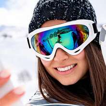 1 Pair Outdoor Cycling Glasses, Winter Ski Goggles, Suitable For Adult Men, Women, Teens, Boys, Girls, Foam, Anti-Scratch, Anti-Dust - Multicolor - View 8