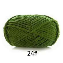 1pc Velvet Soft Yarn, Approx. 50g/Pc, 60m/Pc, Handmade DIY Medium Thick Knitting Yarn, Fluffy Polyester Soft Knitting Yarn, Suitable For DIY Crafts, Knitting And Crocheting Scarves, Hats, Shoes, Bags, Pads, Dolls, Blankets, Slippers, Handmade Crochet Projects (Random Packaging)