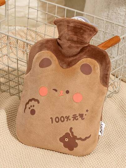 Plush Hot Water Bottle, Refillable Warm Water Bag, Large Size For Dorm, Students, Adults, Anti-Explosion, Heating Pad For Abdomen