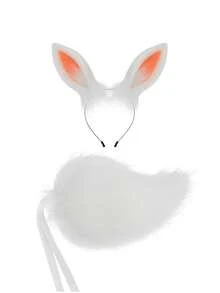 Sexy Rabbit Costume Accessories Set, Cute Plush Cosplay Outfit For Party, Stage Performance, Intimate Prop Set - Multicolor - View 3