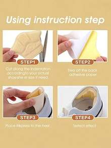 2-8Pcs Heel Stickers Heel Protectors Sneaker Shrinking Size Insoles Anti-Wear Feet Shoe Pads Adjust Size High Heel Cushion Inserts