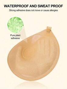 Adhesive Bra 3CM Thickness, Small Chest Backless Strapless Dress Bra, Reusable Breast Augmentation Bra, - Nhiều màu - Xem 7