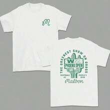 Malbon Golf PGA Tour 2025 Tee,2 Sided T-Shirt, Official Golf Event Shirt, Summer Cotton Outfit, Gift For Men - 灰色 - 查看 1