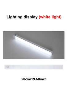 1pc USB Rechargeable LED Motion Sensor Light - Wireless, Three Tone Lighting, Warm/White Night Light For Kitchen, Closet, Hallway And Stairs, Room, Night Lighting, Computer Backlight, USB Gadget, USB Light Cabinet Lights