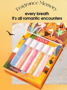 5pcs Gift Box Brazilian Perfume Spray, Limited Edition Portable Multi-Layer High Happiness State Spray, Containing Durable, Natural, Fresh And Charming Essence, Releasing Elegant Rio De Janeiro Vanilla, Coconut Flower, Fruity Citrus