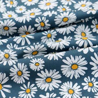 Fresh Daisy Floral Color Series Fabrics, Sewing Fabric Decorative Fabrics DIY Patchwork Hand Sewing Materials, Pre-Cut Patchwork, Suitable For Quilting DIY And Beginners Decorative Materials Suitable For Hand Sewing And Patchwork