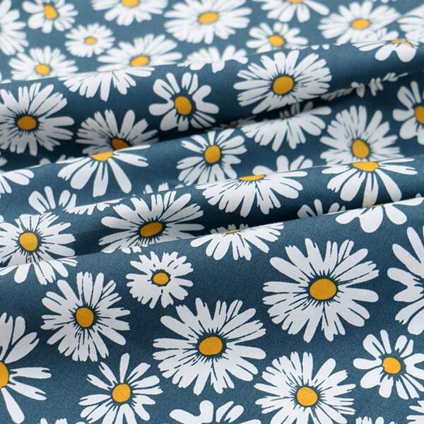 Tecidos da série Fresh Daisy Floral Color, tecidos para costura, tecidos decorativos, patchwork DIY, materiais para costura manual, patchwork pré-cortado, adequados para quilting DIY e iniciantes, materiais decorativos adequados para costura manual e patchwork