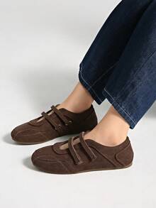 Fall/Winter 2025 New Summer Women's Red Hook And Loop Trainers, Leather Breathable Soft Sole Shoes [Run Small, Please Refer To Size Chart],Flats,Ballet