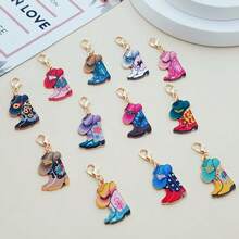 50/30/10 buc cizme de cowboy western mixte, pălării, pandantive, decor cu imprimeu vintage, potrivit pentru brățări, coliere, brelocuri, accesorii pentru cercei în stil boho DIY