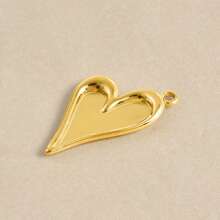 2 pezzi di ciondoli in acciaio inossidabile con forme assortite, inclusi rettangolo, ovale, goccia d'acqua, cuore, quadrato, per fai da te con resina, gocce d'olio, pietre, charms geometrici di alta qualità per la realizzazione di gioielli e decorazioni casual quotidiane