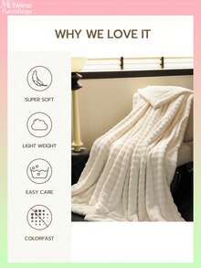 1 pieza Manta reversible suave y esponjosa de felpa de burbujas y sherpa, disponible en varios colores, decoración del hogar minimalista y de moda, adecuada para dormitorio, dormitorio de niños/niñas, siesta en el sofá, siesta en la oficina, regalo perfecto para el Día de San Valentín, lavable a máquina