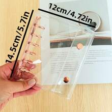 A7 Transparent Portable File Folder With Double Snap Design, Can Store Beautiful Photos, Can Be Used As Photo Album, Money Saving, Stationery, Notebook, Sticker Book, Office Supplies, School Supplies, Back To School