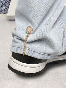 1 件/4 件优雅裤子和袖子磁性按扣，可调节袖口和窗帘夹，金属下摆夹用于改变衣服长度，可拆卸和可调节，无需钉子或缝纫