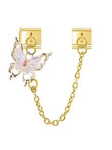 Fashion New Shiny Butterfly Gold Silver Chain Stainless Steel Italian Charm Module Bracelet For Girls DIY Handmade Jewelry