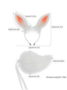 Sexy Rabbit Costume Accessories Set, Cute Plush Cosplay Outfit For Party, Stage Performance, Intimate Prop Set - Multicolor - View 8