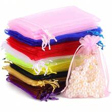 1/20/50 pièces Sacs d'emballage cadeaux, sacs en organza violet pour bonbons, sacs d'emballage de couleur violet foncé pour la vaisselle, sacs d'emballage de lavande et d'épices, articles de décoration pour Halloween et Noël, fournitures d'emballage de cadeaux pour mariage et fête festive, sacs d'emballage de cadeaux pour événements et fêtes festives, convient pour diverses fêtes festives
