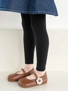 2pcs/Set Soft Toddler Girls' Leggings, Suitable For Newborns And Toddlers