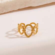 New 18K Stainless Steel Fashion Ring, The Opening Design Can Be Adjusted In Size - 5 - View 2