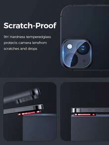 5 件相机镜头保护膜/保护壳，防刮，兼容 Apple 11 及以上系列，包括 11/12/13/14/15/16/16 Plus/16 Pro/16 Pro Max/17/17 Air/17 Pro/17 Pro Max 适用于日常防护、办公室、家用手机相机盖防水防震防摔防刮 - 無色 - 查看 7